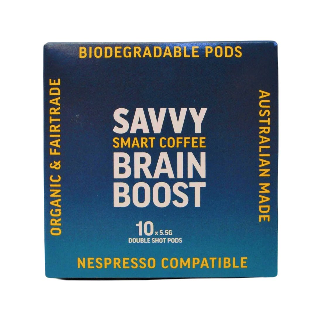 Savvy Coffee Pods with nootropics - 10 x Double Shot Compostable - SAVVY
